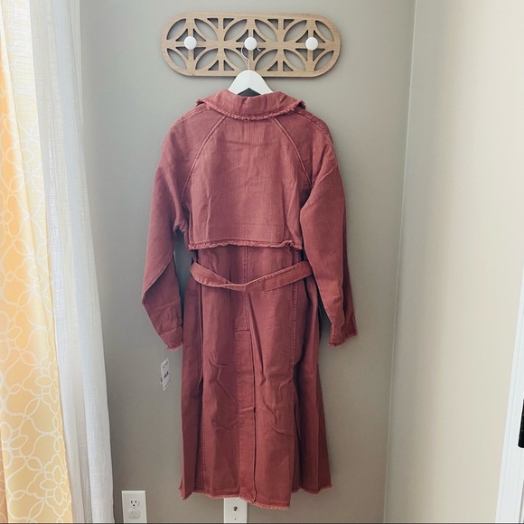 Free People Kelly Trench Coat Rose Sz XS/S - Picture 11 of 14